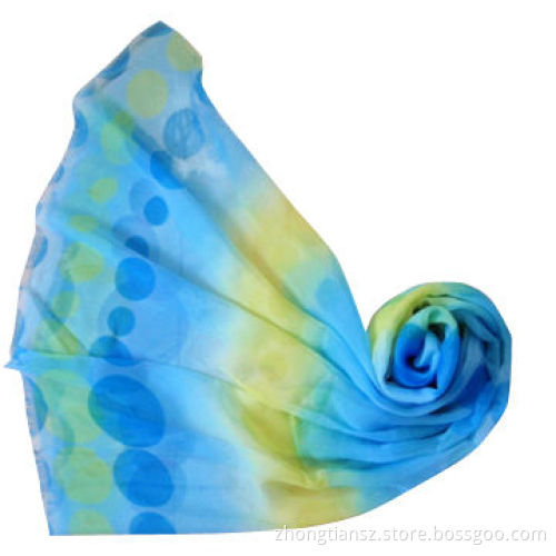 Printed Chiffon scarf for summer and spring, made of polyester, customized requirements are accepted